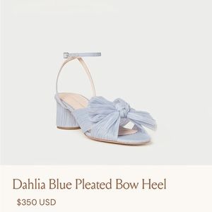 Loeffler Randall Dahlia Blue Pleated Bow Heel